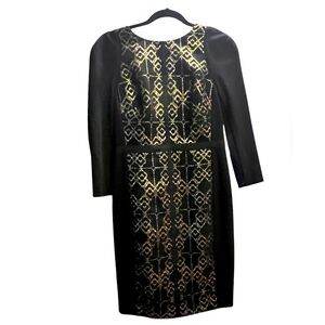 ted baker black dress gold embroidery London | Dresses | Ted Baker Chharis Lace Neck Minidress category_collection/valentines